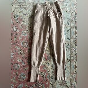 ZARA Beige Knit Jogger Sweatpants with Drawstring Waist – Casual Lounge Fit –  S